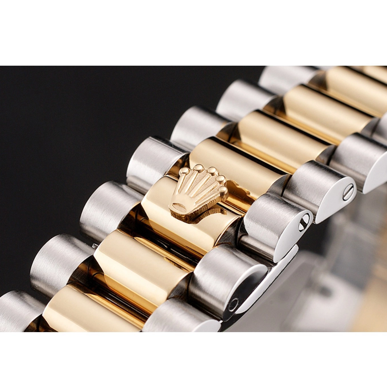 Aaa replica watch Day-Date Swiss Bracelet Dial Two Rolex Bezel 1454103 Tone Champagne Diamond 0607
